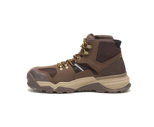 Cat Footwear | Provoke Mid Waterproof Alloy Toe Work Boot Chocolate