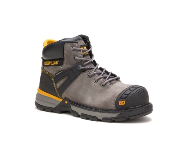 Cat Footwear | Excavator Superlite Waterproof Nano Toe Work Boot Pewter