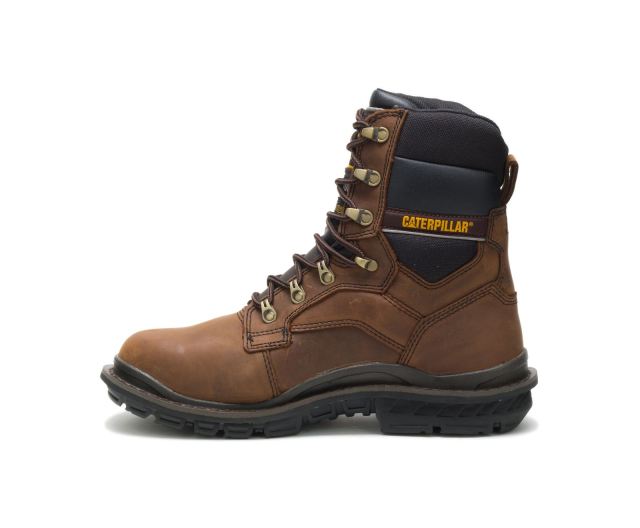 Cat Footwear | Flexion Generator 8" Waterproof Thinsulate™ Steel Toe Work Boot Dark Brown