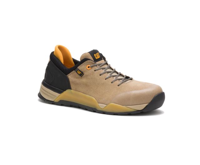 Cat Footwear | Sprint Suede Alloy Toe Work Shoe Cornstalk