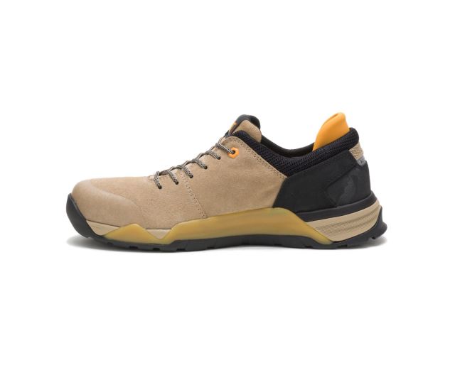 Cat Footwear | Sprint Suede Alloy Toe Work Shoe Cornstalk