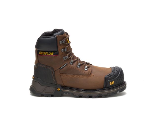 Cat Footwear | Excavator XL 6" Waterproof Composite Toe Work Boot Dark Brown