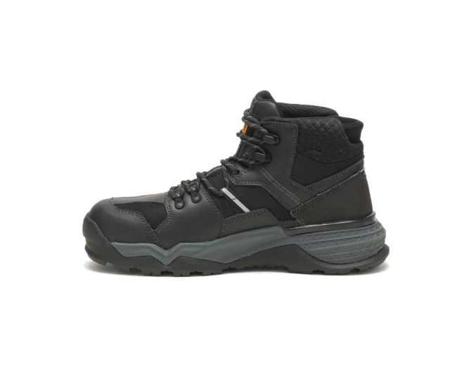 Cat Footwear | Provoke Mid Waterproof Alloy Toe Work Boot Black/Sand