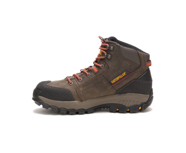 Cat Footwear | Navigator Mid Waterproof Steel Toe Work Boot Dark Gull Grey