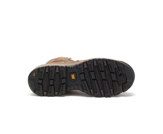 Cat Footwear | Device Waterproof Composite Toe Work Boot Dark Beige