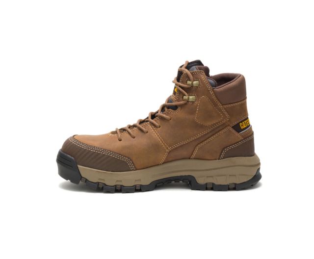 Cat Footwear | Device Waterproof Composite Toe Work Boot Dark Beige