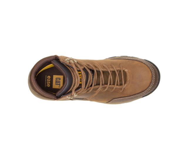 Cat Footwear | Device Waterproof Composite Toe Work Boot Dark Beige