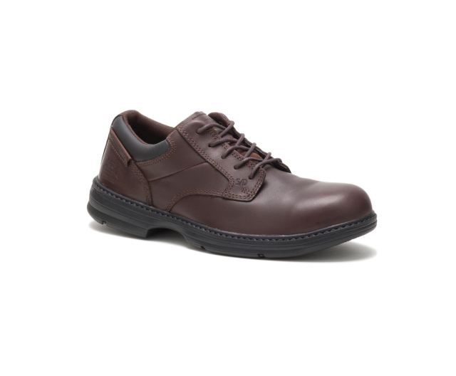 Cat Footwear | Oversee Steel Toe Work Shoe Dark Brown