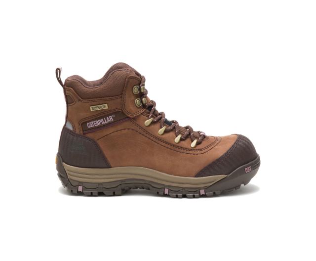 Cat Footwear | Ally Waterproof Composite Toe Work Boot Brown