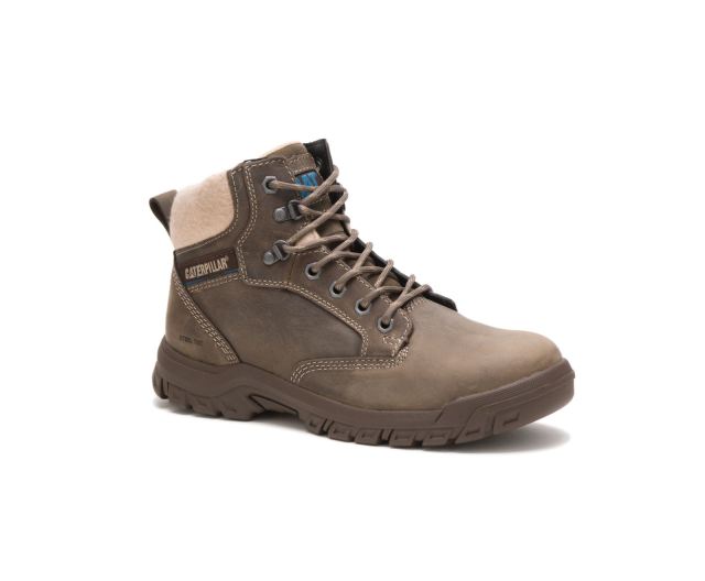 Cat Footwear | Tess Steel Toe Work Boot Dark Gull Grey