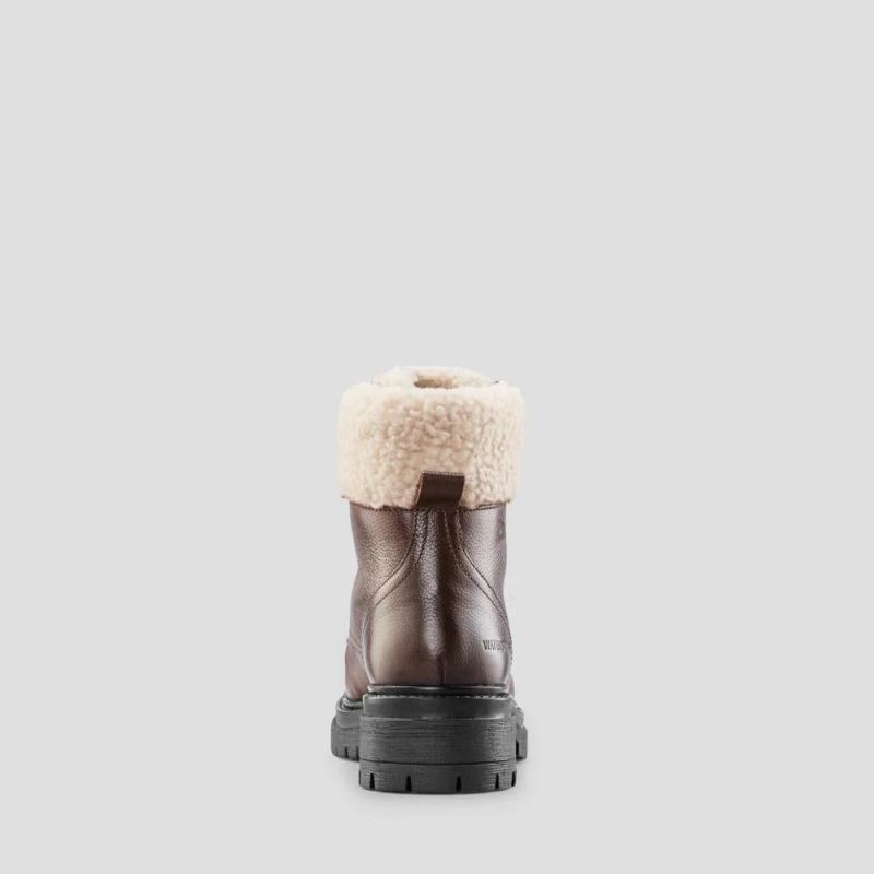 Cougar Women's Vow Leather Waterproof Winter Boot-Dk Brown