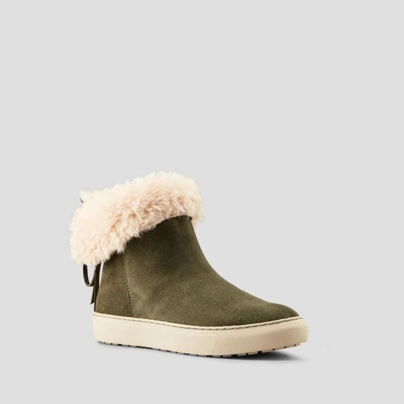 Cougar Women's Devon Suede Waterproof Winter Sneaker-Olive