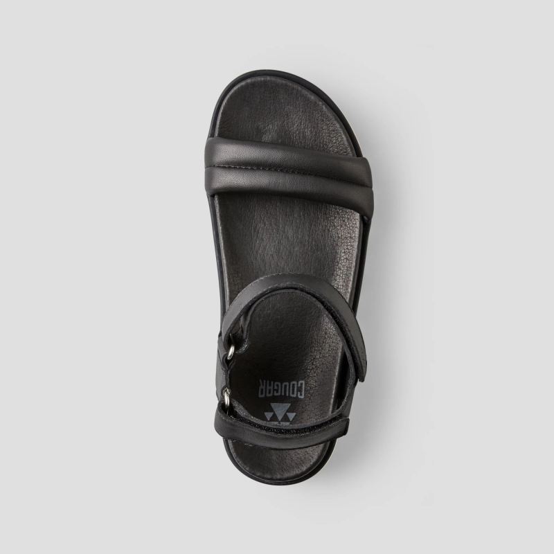 Cougar Women's Nolo Leather Water-Repellent Sandal-Black-White