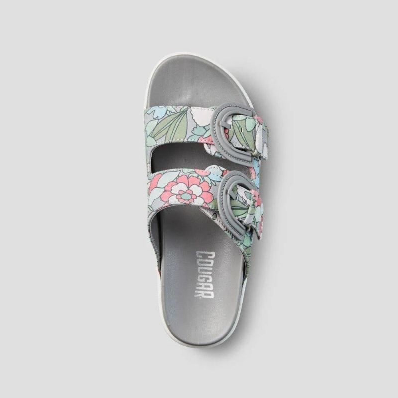 Cougar Women's Pepa Suede Print Water-Repellent Sandal-Fossil Floral