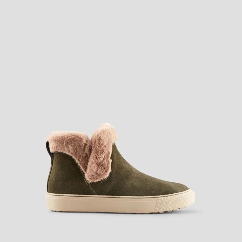 Cougar Women's Duffy2 Suede Waterproof Winter Sneaker-Olive