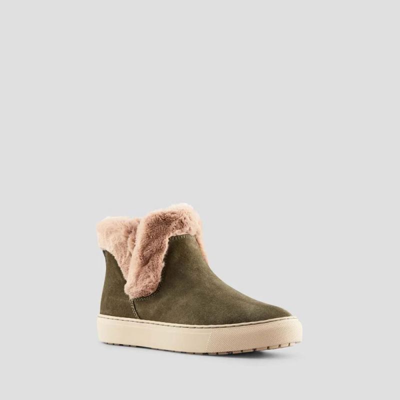 Cougar Women's Duffy2 Suede Waterproof Winter Sneaker-Olive