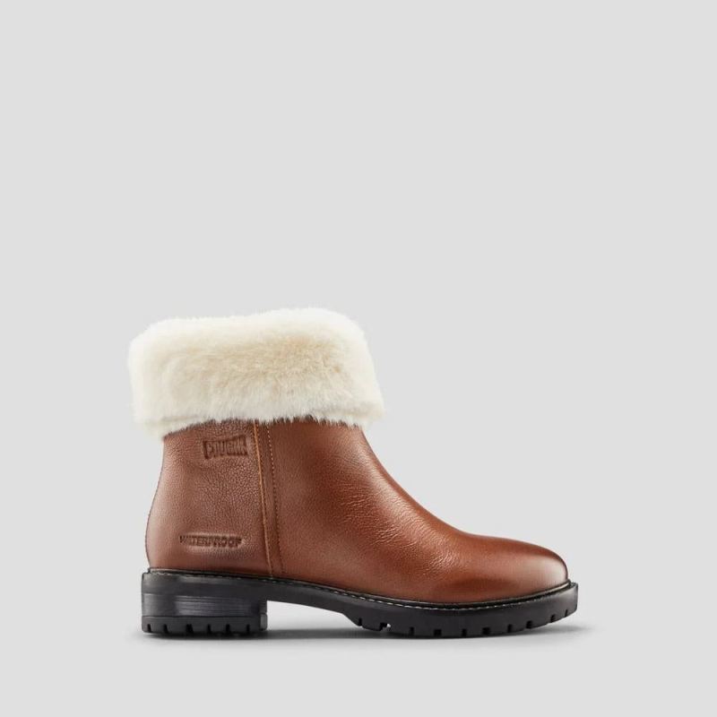 Cougar Women's Kendal Leather Waterproof Winter Boot-Cognac