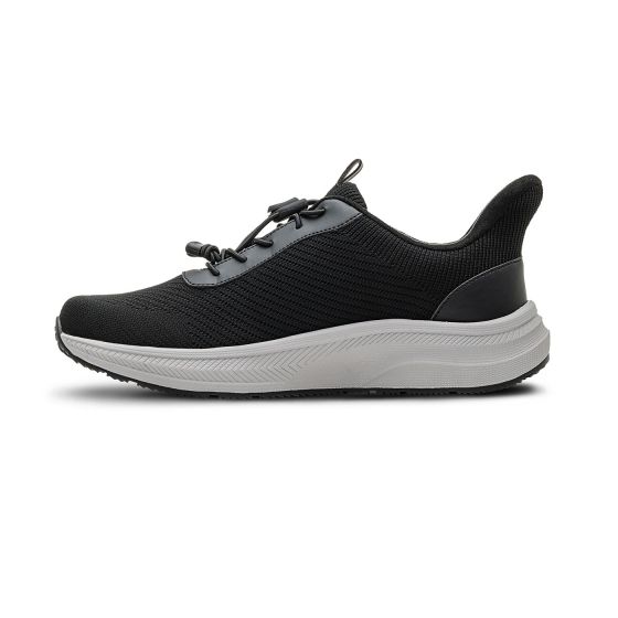 Quick Ship Dr. Comfort Finch Men's Hands-Free Shoe | Black