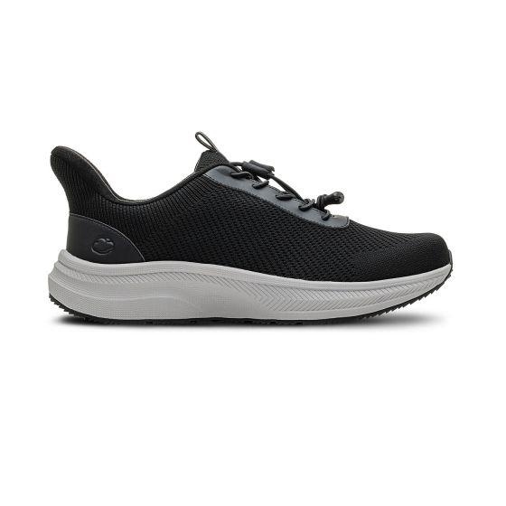 Quick Ship Dr. Comfort Finch Men's Hands-Free Shoe | Black