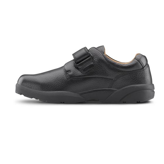 Quick Ship Dr. Comfort William X Men's Double Depth Casual Shoe | Black