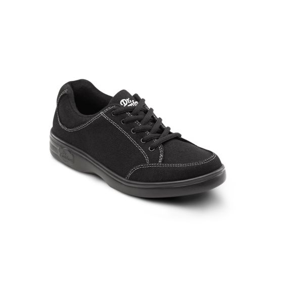 Quick Ship Dr. Comfort Riley Women's Canvas Sneaker | Black