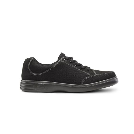 Quick Ship Dr. Comfort Riley Women's Canvas Sneaker | Black