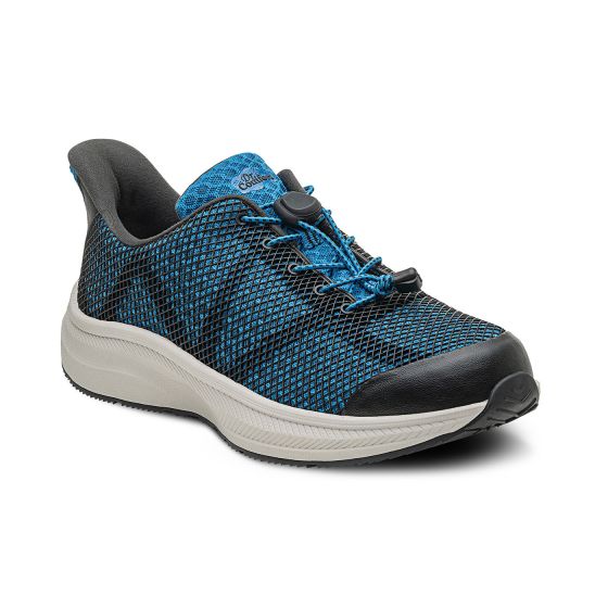 Quick Ship Dr. Comfort Jay Men's Hands-Free Shoe | Blue