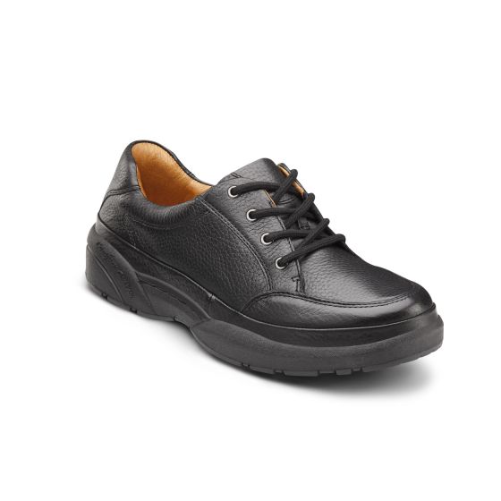 Quick Ship Dr. Comfort Justin Men's Casual Dress Shoe | Black