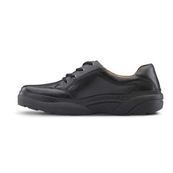 Quick Ship Dr. Comfort Justin Men's Casual Dress Shoe | Black