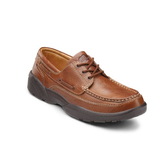 Quick Ship Dr. Comfort Patrick Men's Casual Shoe | Chestnut