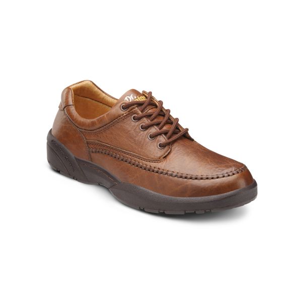 Quick Ship Dr. Comfort Stallion Men's Dress Shoes | Chestnut