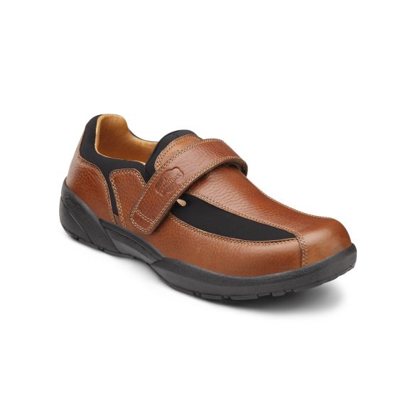 Quick Ship Dr. Comfort Douglas Men's Casual Shoe | Chestnut