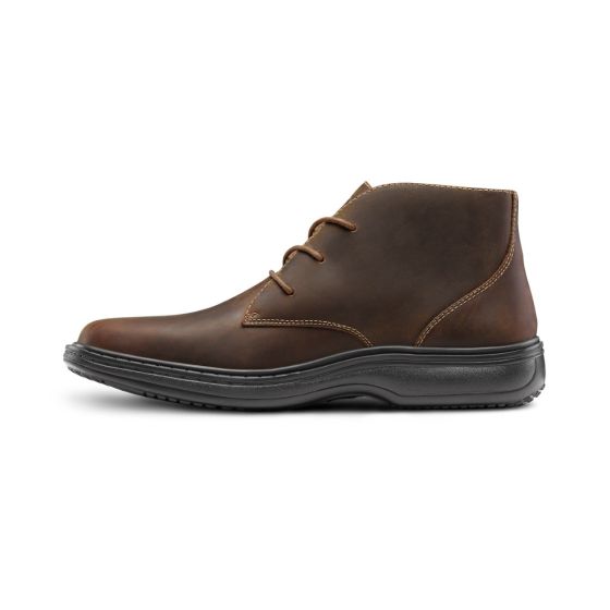 Quick Ship Dr. Comfort Ruk Men's Chukka Boot | Brown