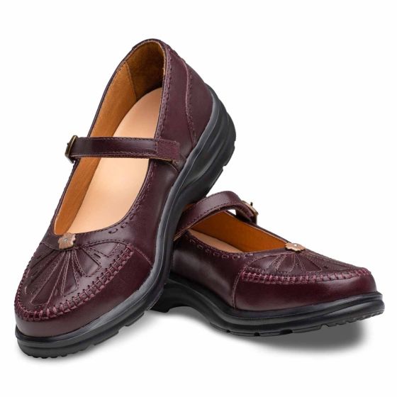 Quick Ship Dr. Comfort Paradise Women's Dress Shoe | Burgndy