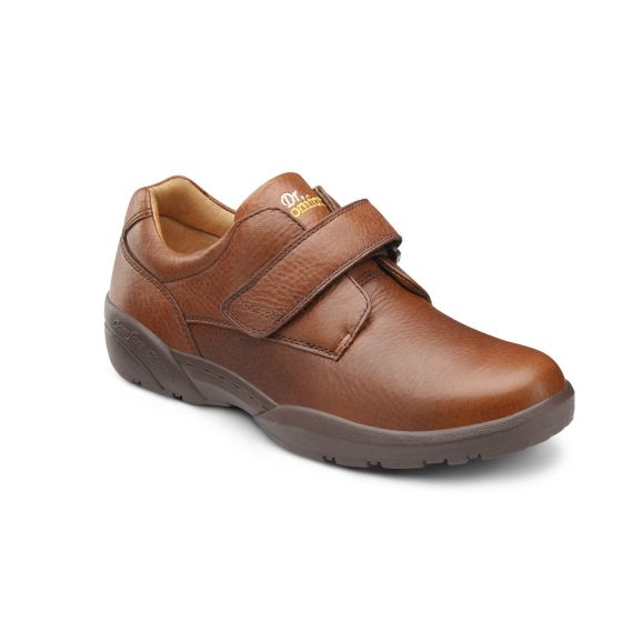 Quick Ship Dr. Comfort William Men's Casual Shoe | Chestnut