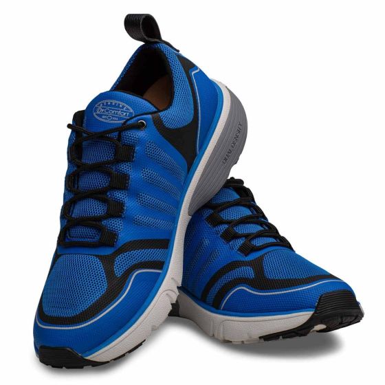 Quick Ship Dr. Comfort Gordon Men's Walking Shoe | Blue