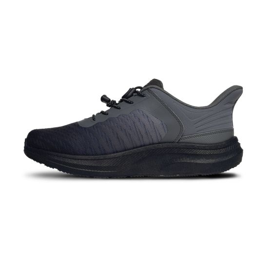 Quick Ship Dr. Comfort Don Men's Hands-Free Shoe | Black