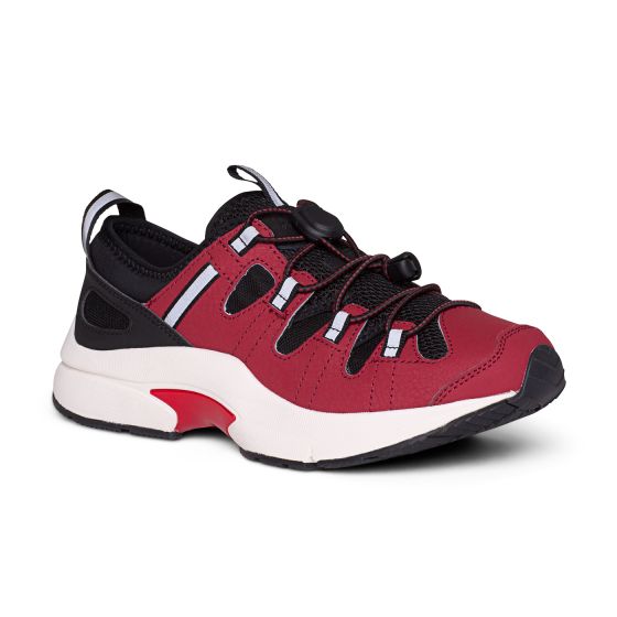 Quick Ship Dr. Comfort Earhart Women's Athletic Shoe | Burgundy