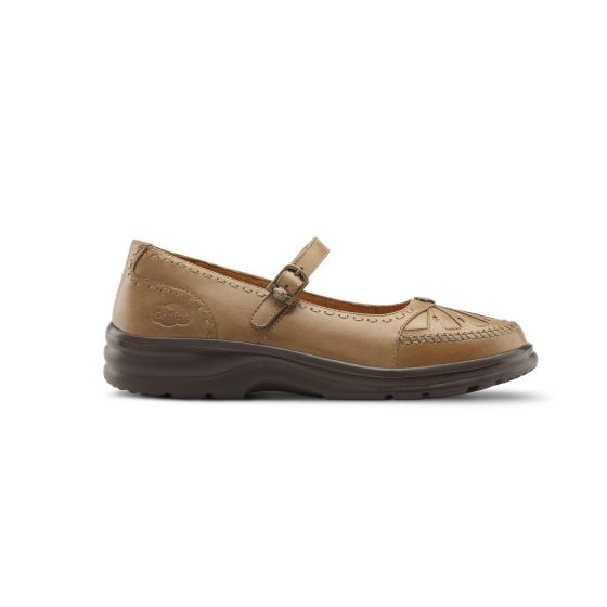 Quick Ship Dr. Comfort Paradise Women's Dress Shoe | Saddle Tan
