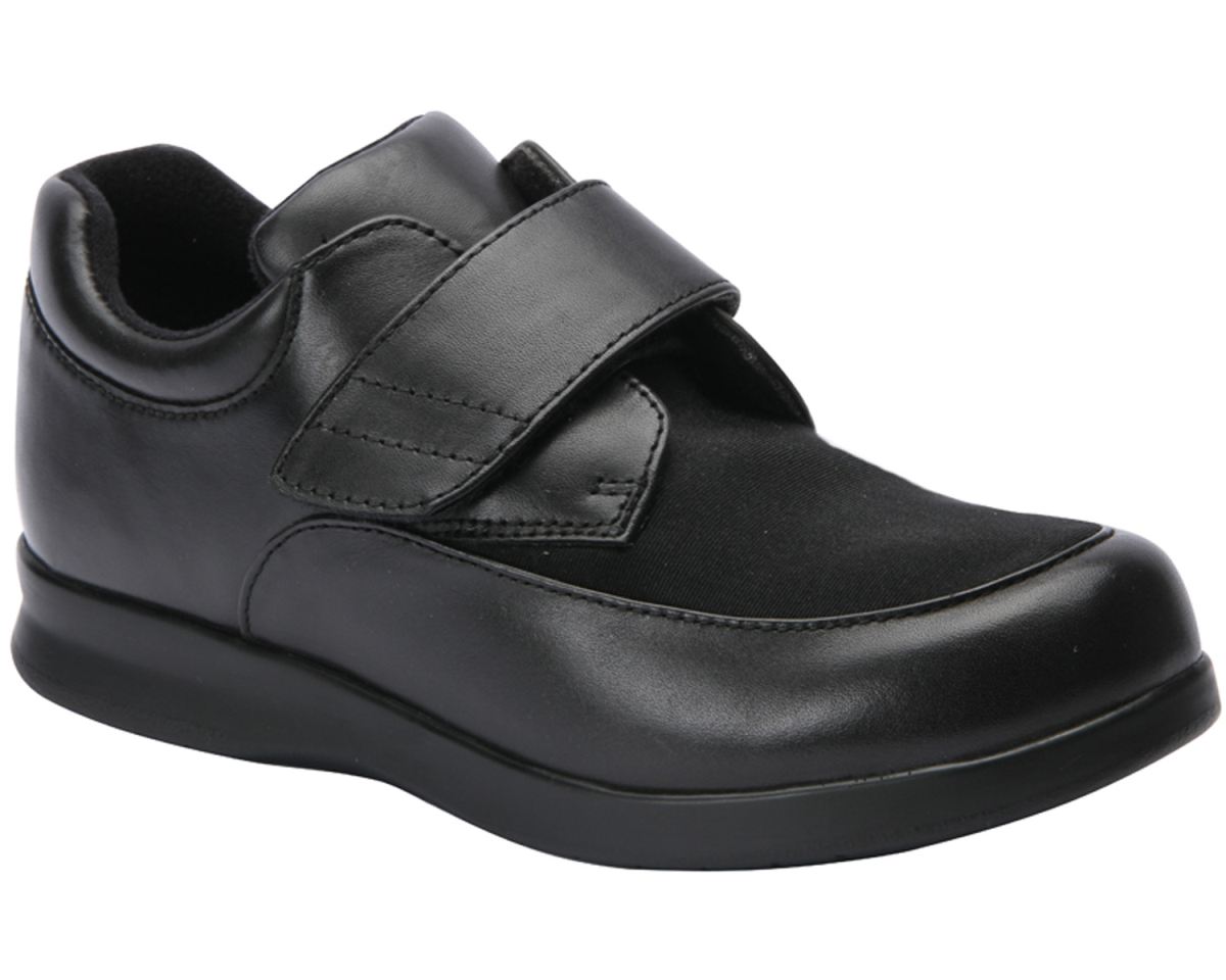 DREW SHOES | WOMEN'S QUEST-Black Leather / Black Stretch