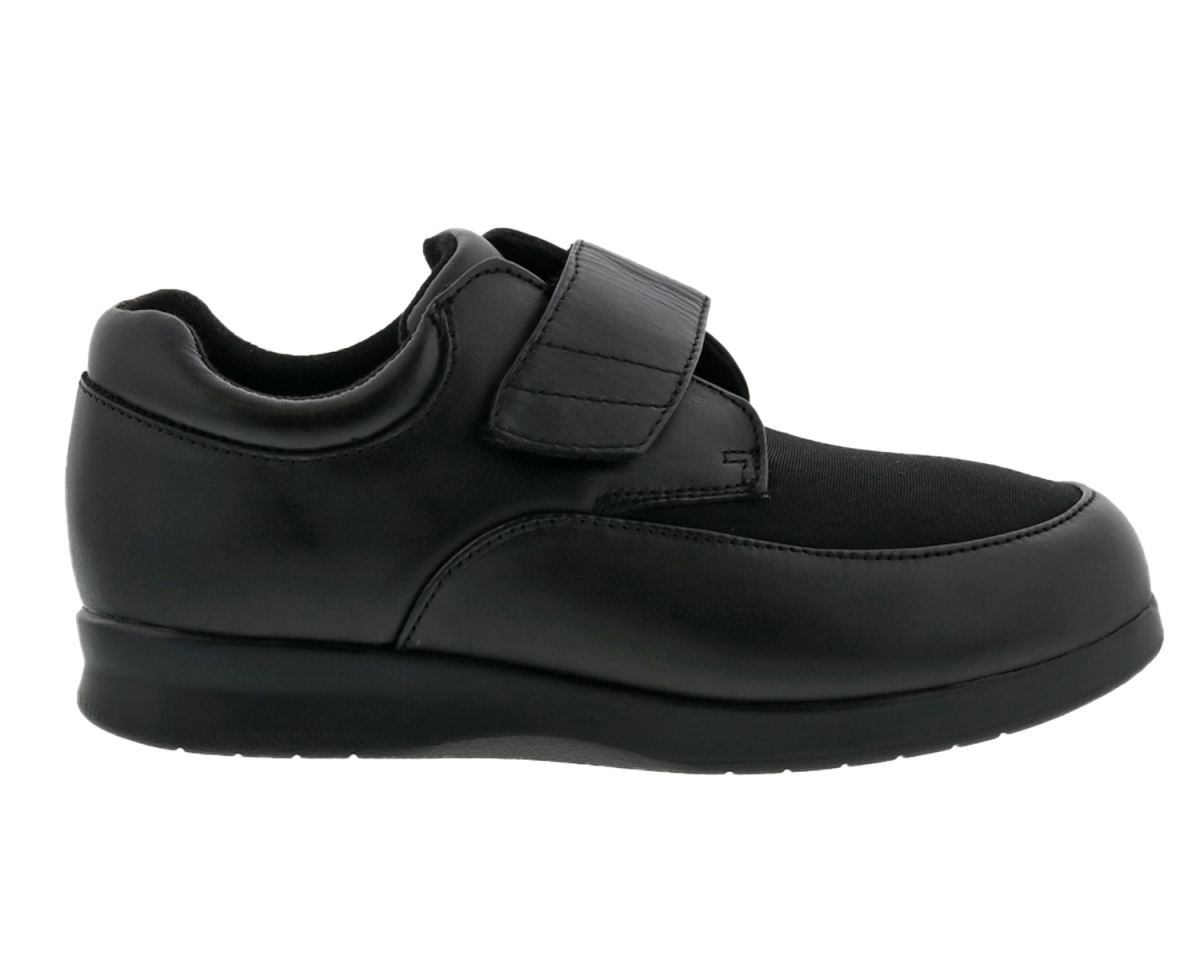 DREW SHOES | WOMEN'S QUEST-Black Leather / Black Stretch