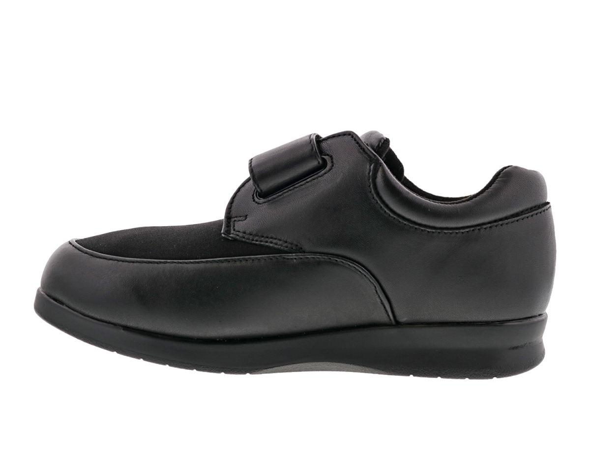 DREW SHOES | WOMEN'S QUEST-Black Leather / Black Stretch