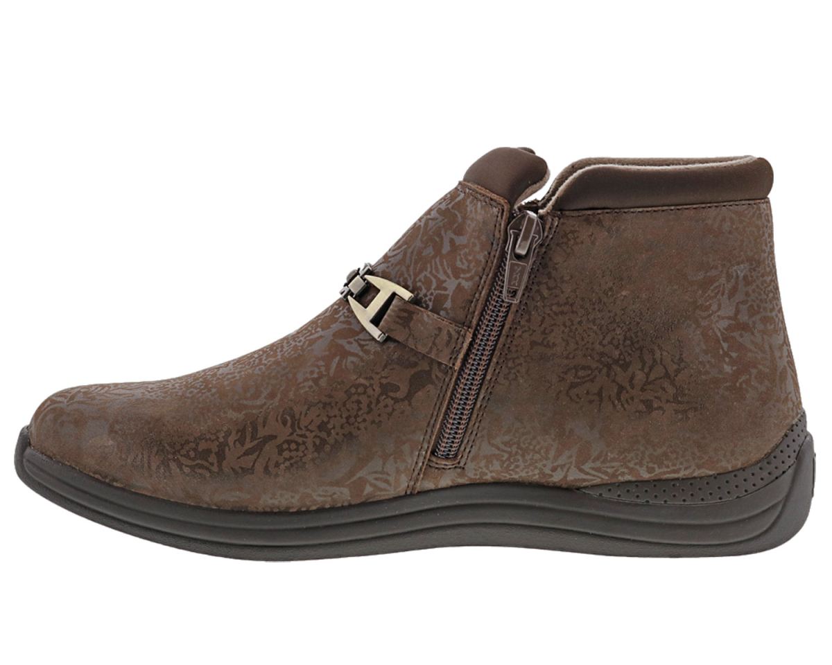 DREW SHOES | WOMEN'S BLOSSOM-Brown Metallic Foil Leather