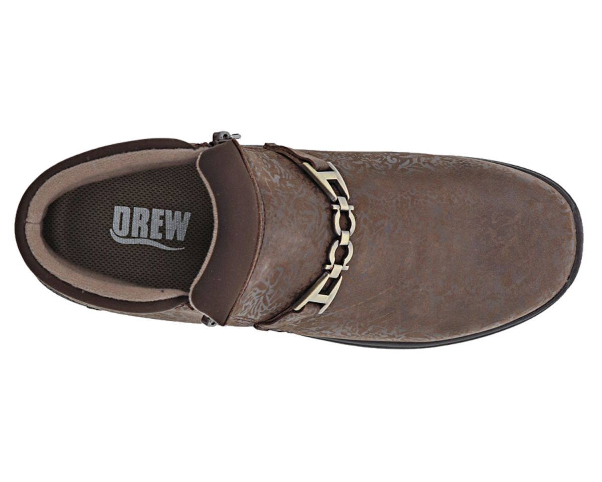 DREW SHOES | WOMEN'S BLOSSOM-Brown Metallic Foil Leather