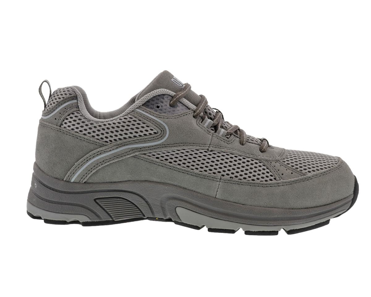 DREW SHOES | MEN'S AARON-Grey Leather/Mesh