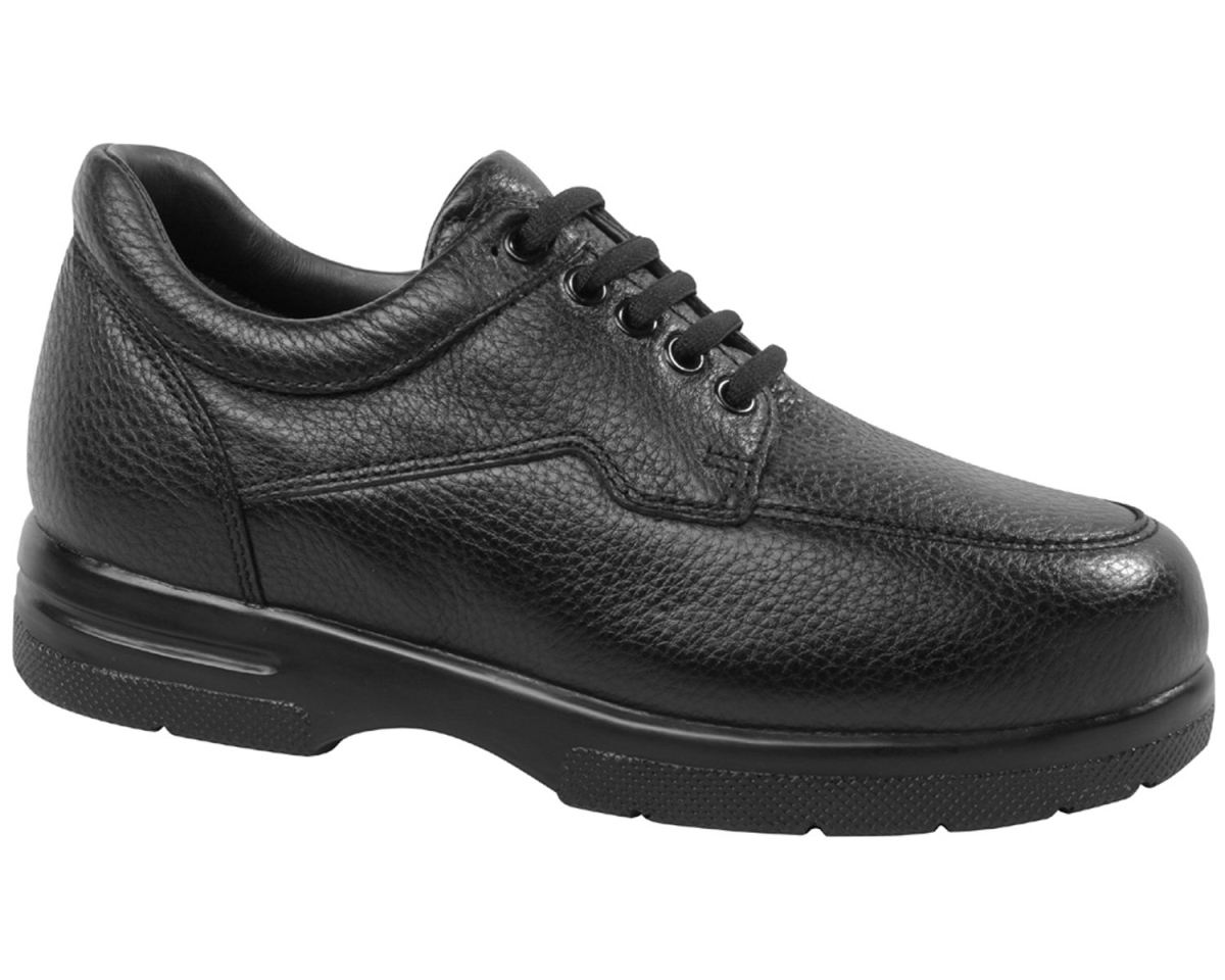 DREW SHOES | MEN'S WALKER II-Black Pebbled Leather