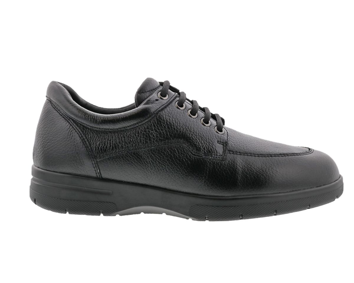 DREW SHOES | MEN'S WALKER II-Black Pebbled Leather