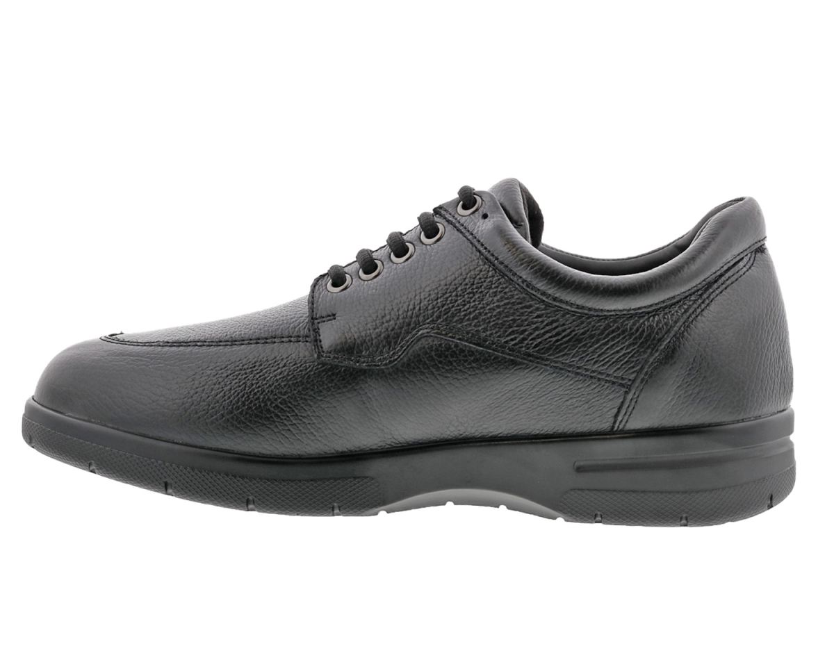 DREW SHOES | MEN'S WALKER II-Black Pebbled Leather