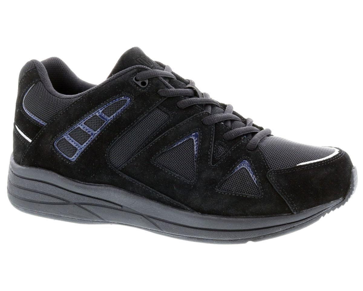 DREW SHOES | MEN'S ENERGY-Black Suede/Mesh