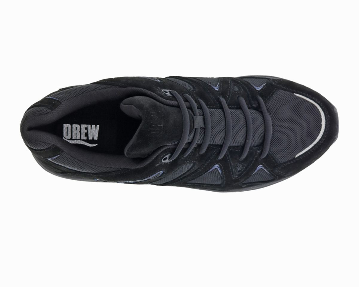 DREW SHOES | MEN'S ENERGY-Black Suede/Mesh